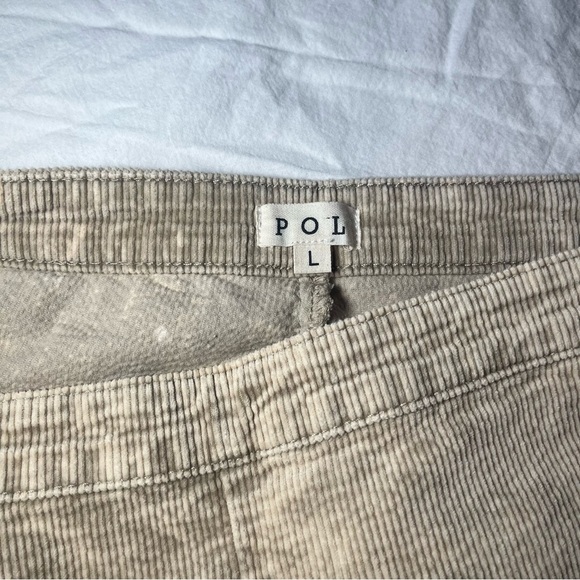 POL Corduroy Flare Pants Women’s Size Large Tan Bleach Wash Anthropologie - Picture 4 of 12